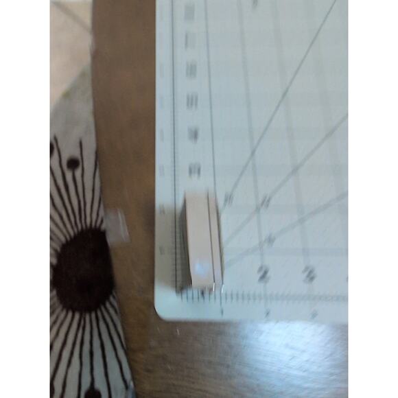 Brighton mother of pearl Pill Box w/ Mirror 4 Crystals 2 Sections Hinged Nice! - Picture 6 of 8